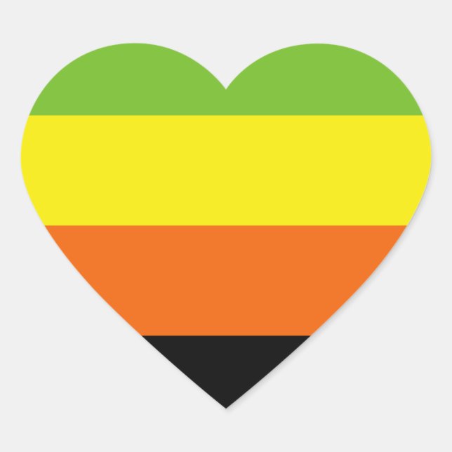 Aromantic Pride Heart Sticker (Front)