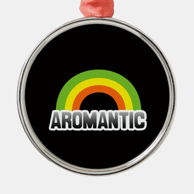 Aromantic Pride Metal Ornament (Front)