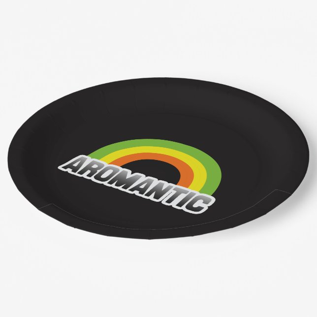 Aromantic Pride Paper Plates (Angled)