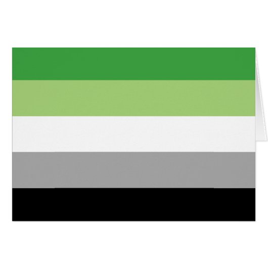 Aromantic Pride Stripes Cards (Front Horizontal)