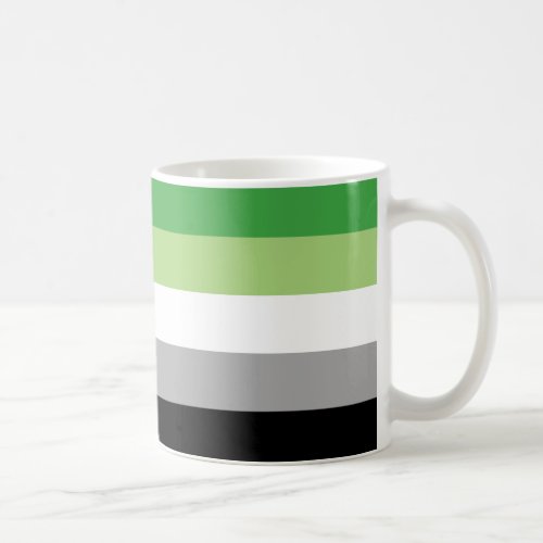 Aromantic Pride Stripes Coffee Mug