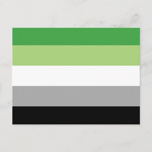 Aromantic Pride Stripes Postcard