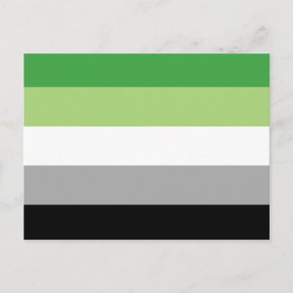 Aromantic Pride Stripes Postcard
