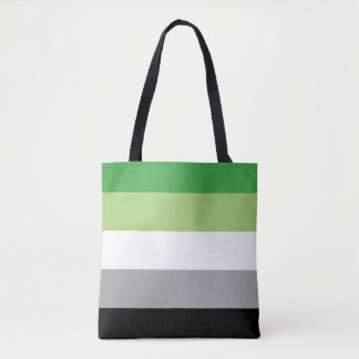 Aromantic Pride Stripes Tote Bag