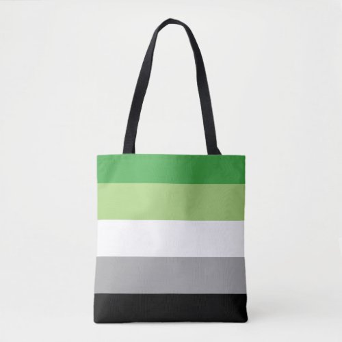 Aromantic Pride Stripes Tote Bag