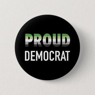 Aromantic Proud Democrat Button
