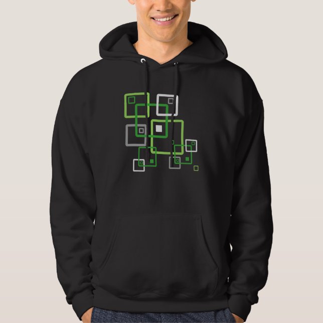 Aromantic Subtle Geometric LGBTQ LGBT Aro Pride Hoodie (Front)