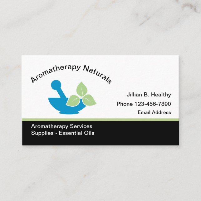 Aromatherapy And Essential Oils Business Card (Front)
