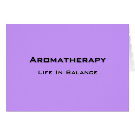 Aromatherapy - Black text Cards (Front Horizontal)