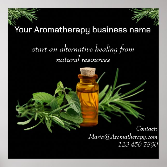 Aromatherapy business - store poster: Editable  Poster (Front)
