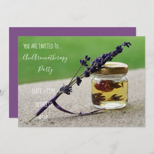 Aromatherapy essential oils party invitation