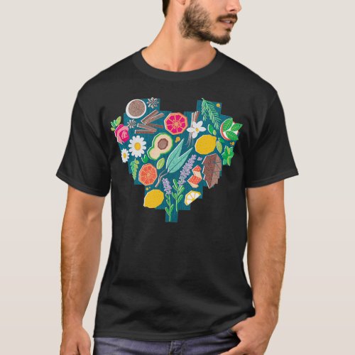 Aromatherapy essentials teal background T_Shirt