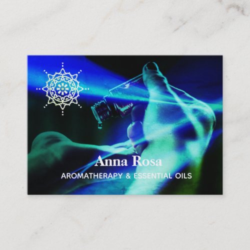  Aromatherapy Eye_catching Essential Oils Blue Business Card