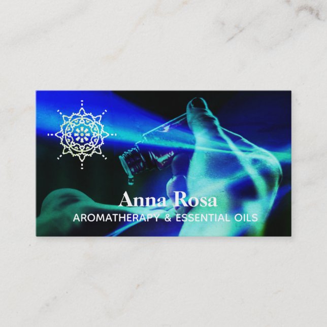 *~* Aromatherapy Healing Quality Essential Oils Business Card (Front)
