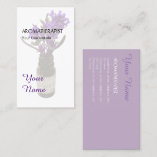 Aromatherapy Lavender Oil Bottle Business Cards