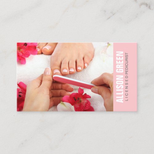 Aromatherapy Manicurist Pedicurist Pedicure Salon Business Card