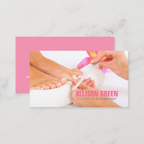 Aromatherapy Manicurist Pedicurist Pedicure Salon Business Card