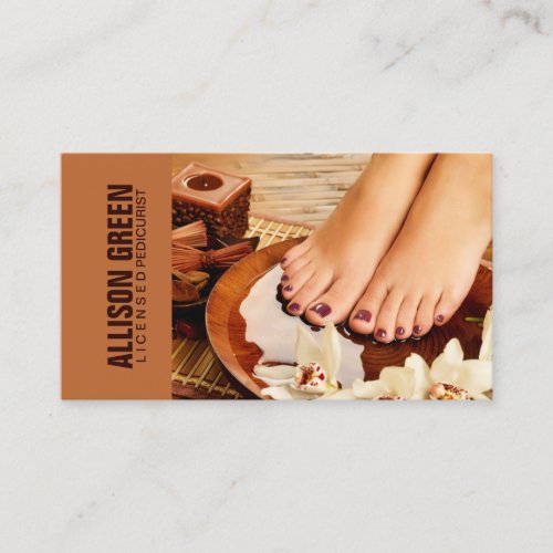 Aromatherapy Manicurist Pedicurist Pedicure Salon Business Card