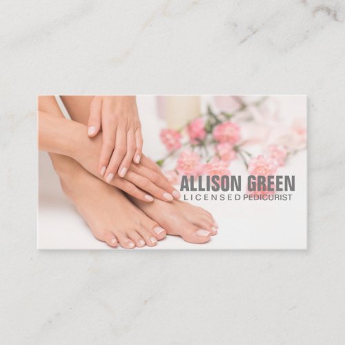 Aromatherapy Manicurist Pedicurist Pedicure Salon Business Card