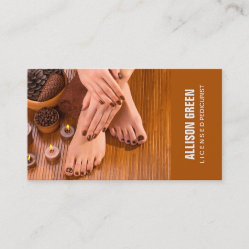 Aromatherapy Manicurist Pedicurist Pedicure Salon Business Card