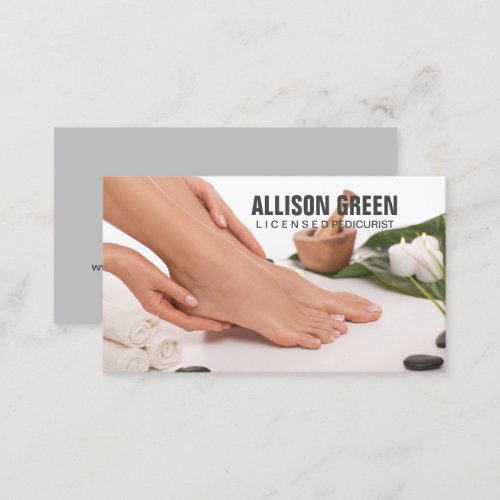 Aromatherapy Manicurist Pedicurist Pedicure Salon Business Card