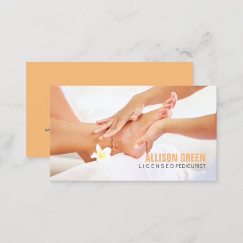 Aromatherapy Manicurist Pedicurist Pedicure Salon Business Card