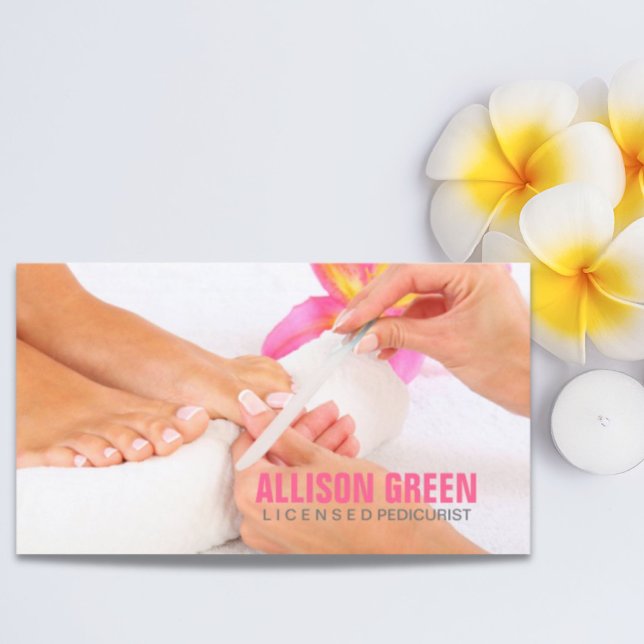 Aromatherapy Manicurist Pedicurist Pedicure Salon Business Card (Aromatherapy Manicurist Pedicurist Pedicure Salon Business Card)
