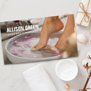 Aromatherapy Manicurist Pedicurist Pedicure Salon Business Card