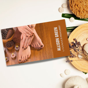 Aromatherapy Manicurist Pedicurist Pedicure Salon Business Card