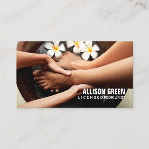 Aromatherapy Manicurist Pedicurist Pedicure Salon Business Card