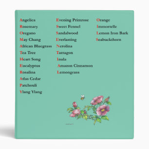 Aromatherapy Oils & Sitka Rose 3 Ring Binder