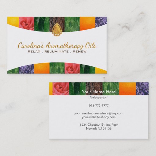 Aromatherapy Oils Slogans Business Cards Zazzle