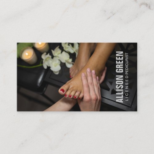 Aromatherapy Pedicure Salon manicurist pedicurist Business Card