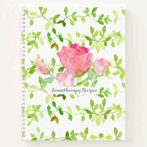Aromatherapy Recipes Essential Oils Roses Thyme Notebook