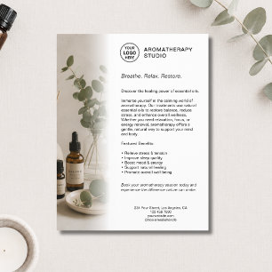 Aromatherapy Spa Business White Custom Logo Flyer