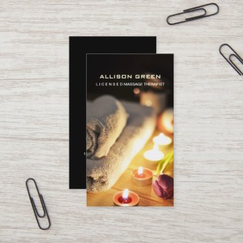 Aromatherapy Spa Salon Massage Therapist Business Card by businesscardsdepot at Zazzle