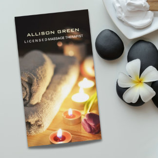Aromatherapy SPA Salon Massage therapist Business Card