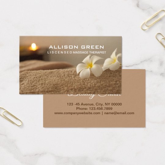 Aromatherapy SPA Salon Massage therapist Business Card | Zazzle.com