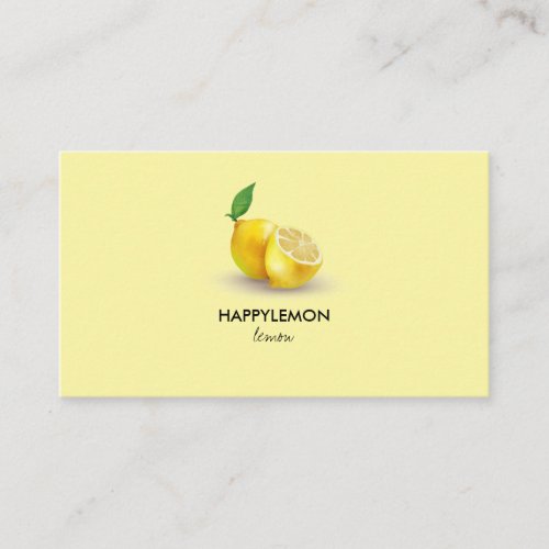 Aromatic Essential Oils Yellow Lemon citrus lime Business Card