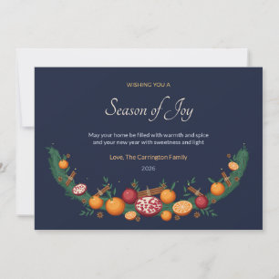 Aromatic Zestful Family Christmas Card