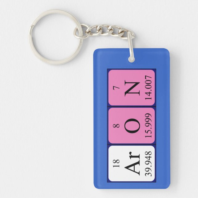Aron periodic table name keyring (Front)