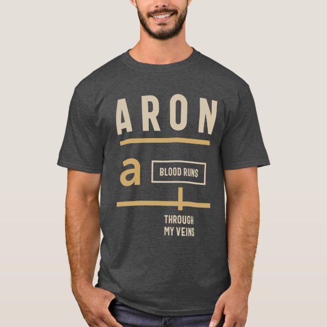Aron Personalized Name  T-Shirt (Front)