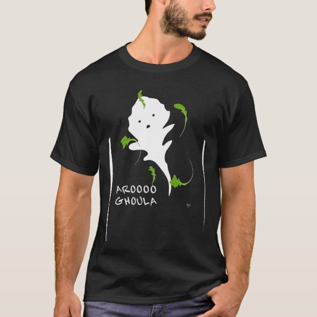 AROOOGHOULA the Arugula Halloween Ghost T-Shirt (Front)