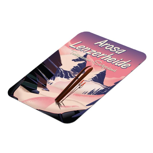 Arosa Lenzerheide,Switzerland ski poster. Magnet (Left Side)