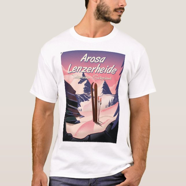 Arosa Lenzerheide,Switzerland ski poster. T-Shirt (Front)