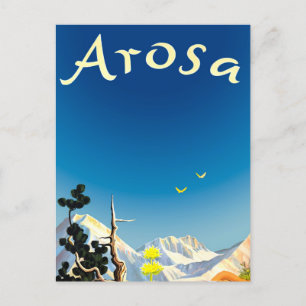 Arosa Mountains, Summer Field Postcard