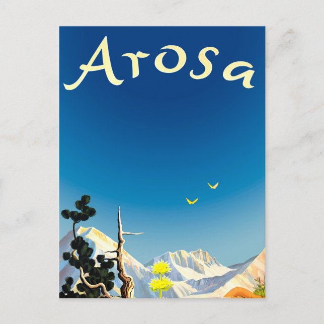 Arosa Mountains, Summer Field Postcard (Front)