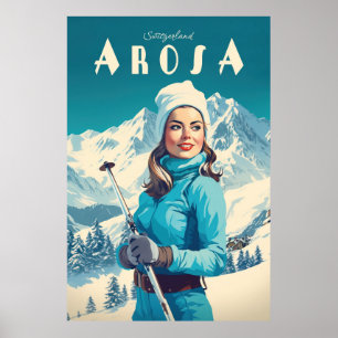 Arosa, Switzerland, Ski Poster