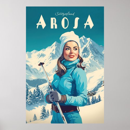 Arosa Switzerland Ski  Poster