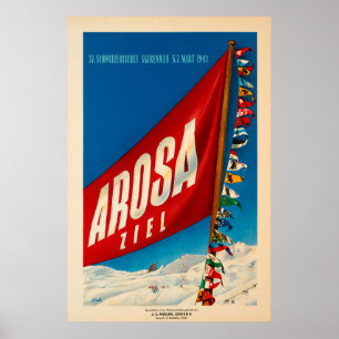Arosa,Switzerland, Ski Travel Poster